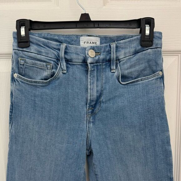 FRAME Denim Le Crop Mini Boot Size 26 Light Wash Stretchy Comfy - Picture 3 of 8